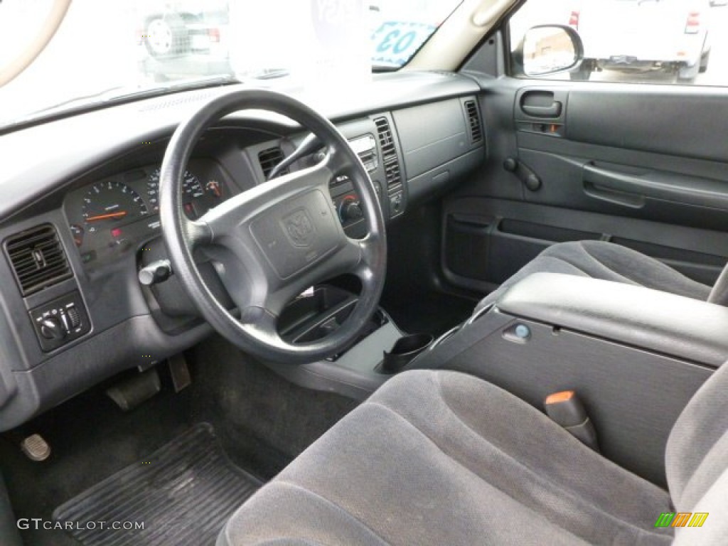 Dark Slate Gray Interior 2003 Dodge Dakota SXT Club Cab 4x4 Photo #62085282