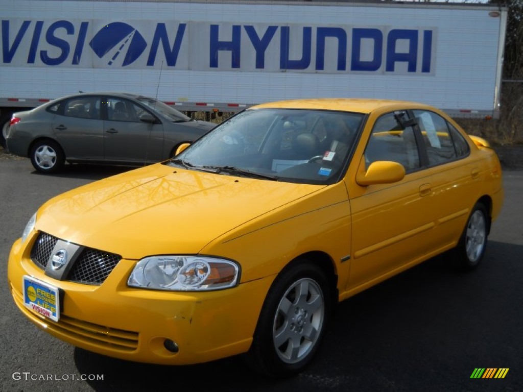 2006 Sentra 1.8 S Special Edition - Sunburst Yellow / Charcoal photo #1