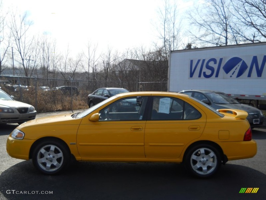 2006 Sentra 1.8 S Special Edition - Sunburst Yellow / Charcoal photo #16