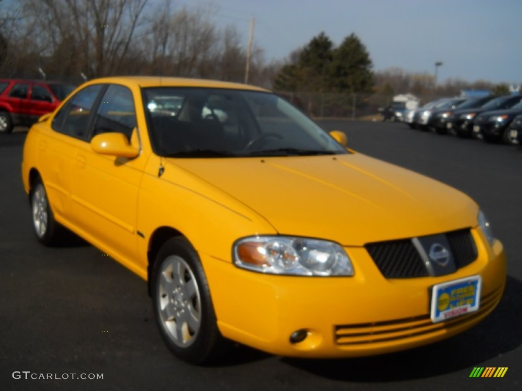 2006 Sentra 1.8 S Special Edition - Sunburst Yellow / Charcoal photo #19