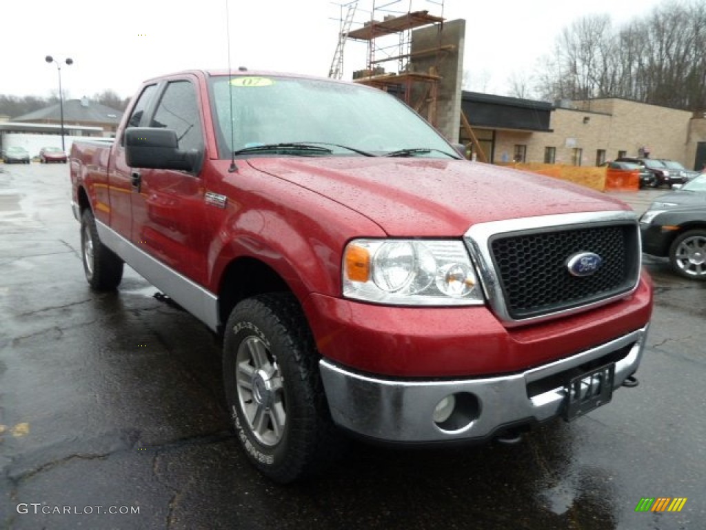 Redfire Metallic 2007 Ford F150 XLT SuperCab 4x4 Exterior Photo #62086134