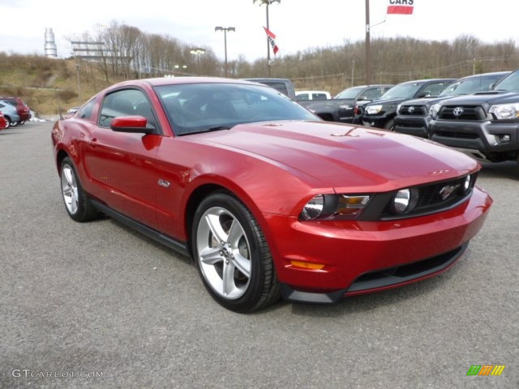 Red Candy Metallic 2012 Ford Mustang GT Premium Coupe Exterior Photo #62086332