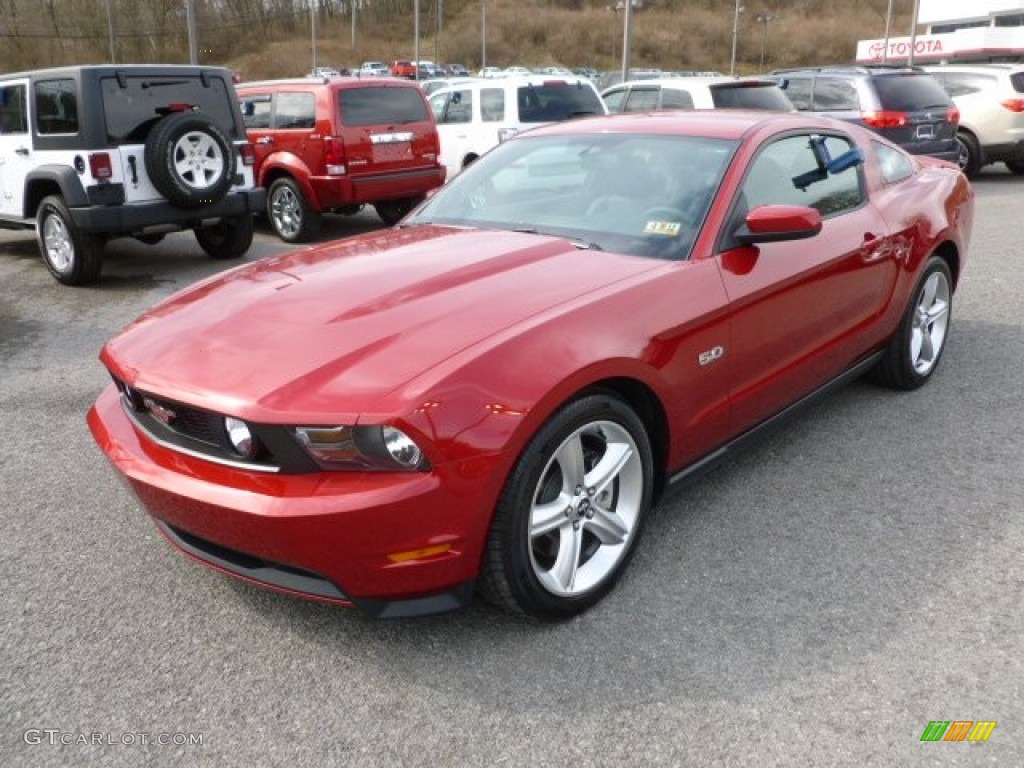 Red Candy Metallic 2012 Ford Mustang GT Premium Coupe Exterior Photo #62086347