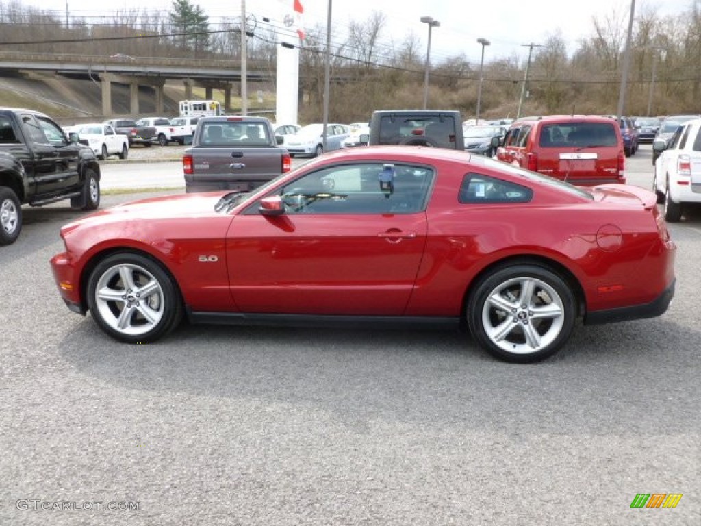 2012 Mustang GT Premium Coupe - Red Candy Metallic / Charcoal Black photo #4