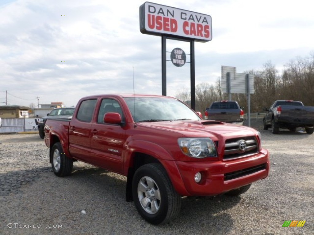 2009 Tacoma V6 TRD Sport Double Cab 4x4 - Barcelona Red Metallic / Graphite Gray photo #1