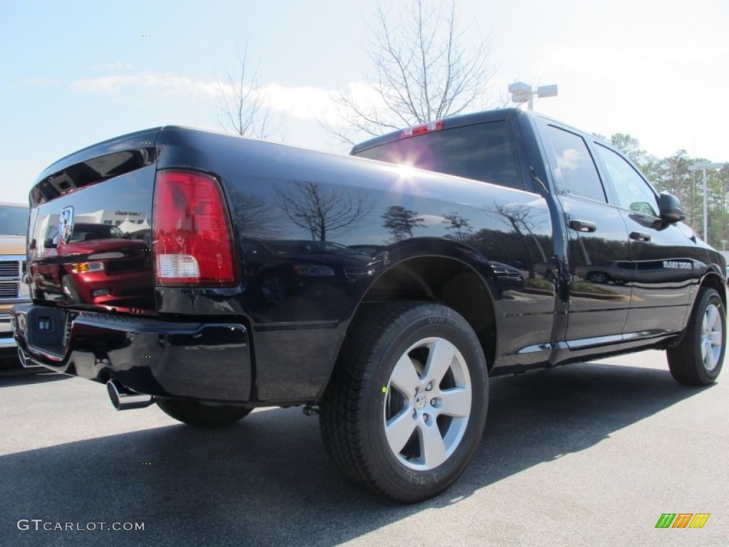 2012 Ram 1500 Express Quad Cab - True Blue Pearl / Dark Slate Gray/Medium Graystone photo #3