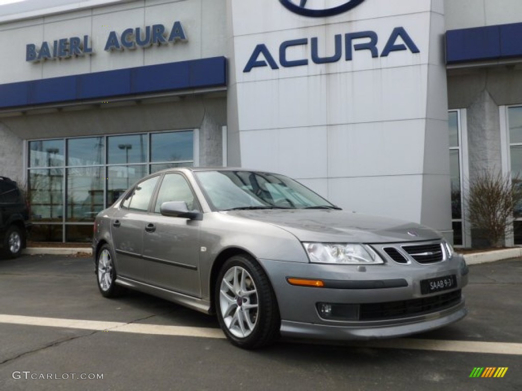 2004 9-3 Aero Sedan - Steel Gray Metallic / Slate Gray photo #1