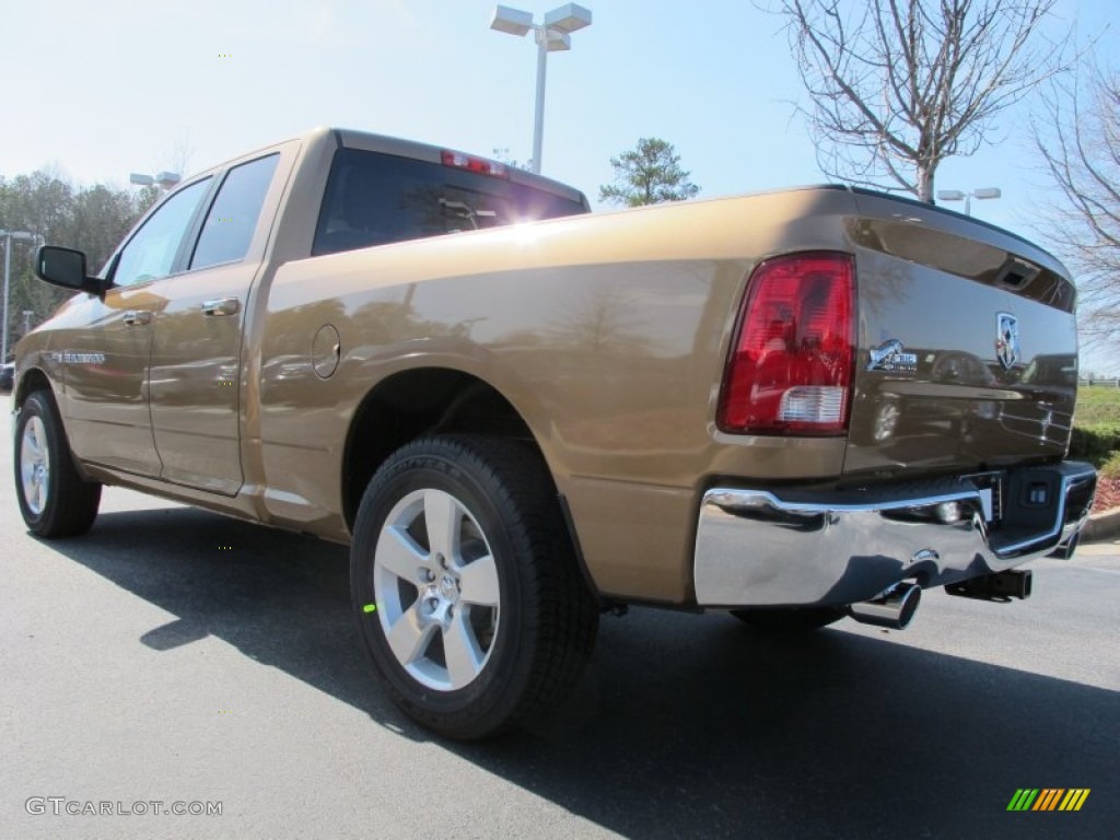 2012 Ram 1500 Big Horn Quad Cab - Saddle Brown Pearl / Light Pebble Beige/Bark Brown photo #2