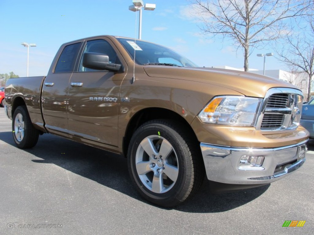 2012 Ram 1500 Big Horn Quad Cab - Saddle Brown Pearl / Light Pebble Beige/Bark Brown photo #4