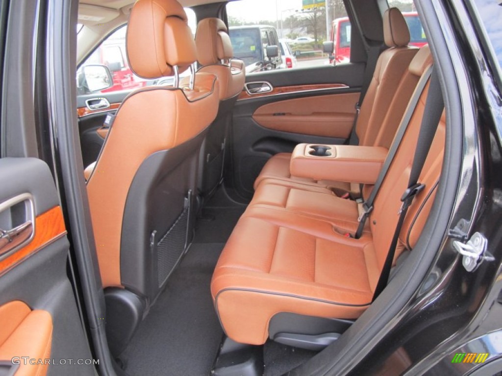 New Saddle/Black Interior 2012 Jeep Grand Cherokee Overland Photo #62089455