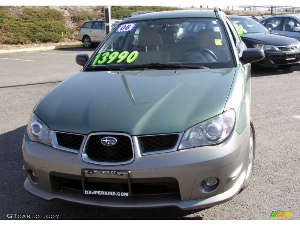 2006 Impreza Outback Sport Wagon - Evergreen Metallic / Desert Beige photo #2