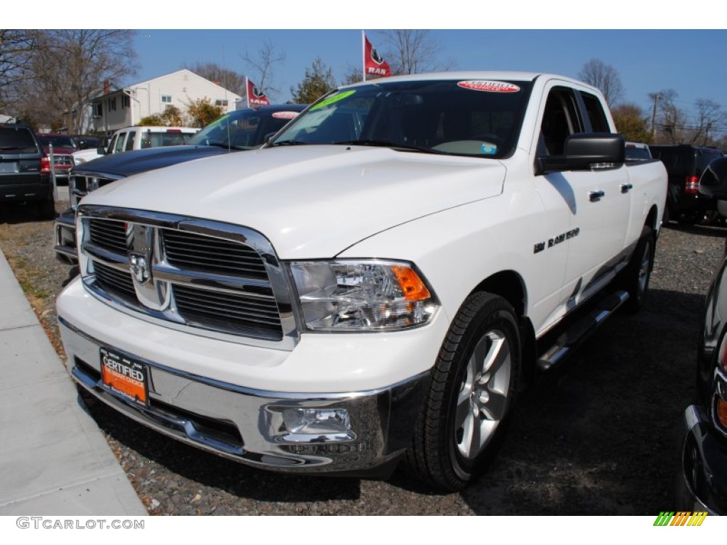 2011 Ram 1500 SLT Quad Cab 4x4 - Bright White / Dark Slate Gray/Medium Graystone photo #1