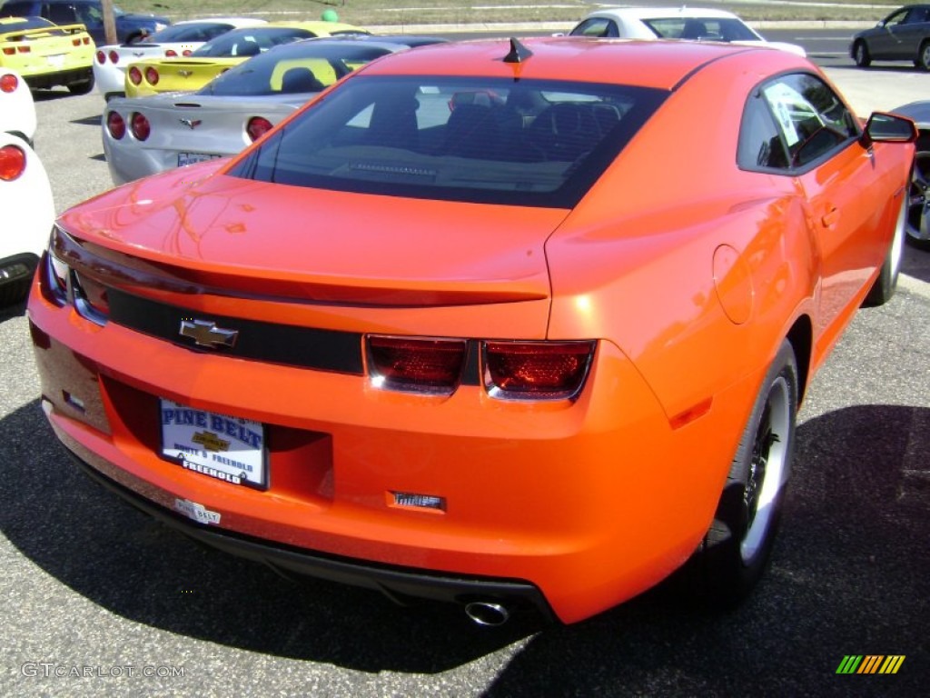 2012 Camaro LS Coupe - Inferno Orange Metallic / Gray photo #2