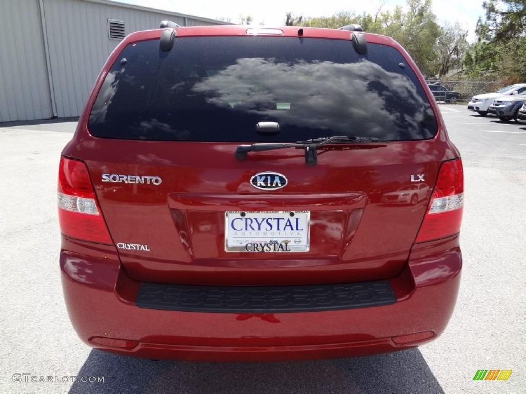 2009 Sorento LX - Spicy Red / Beige photo #8