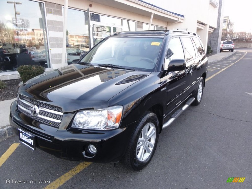 2006 Highlander Hybrid Limited 4WD - Black / Ivory Beige photo #1