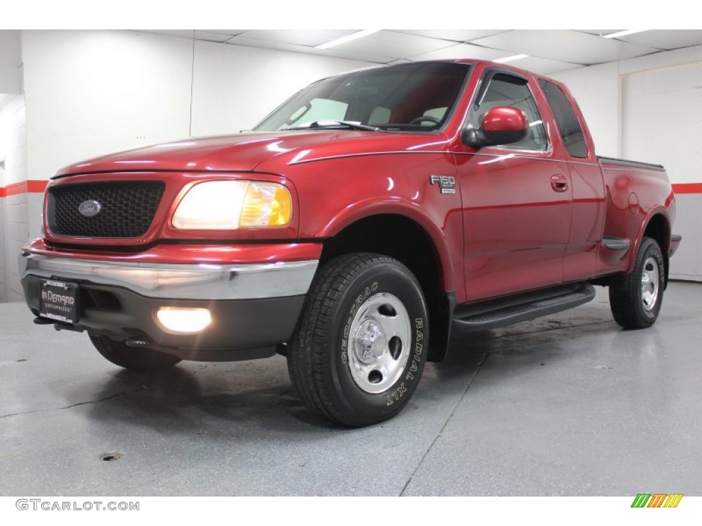 Toreador Red Metallic 2002 Ford F150 XLT SuperCab 4x4 Exterior Photo #62099184