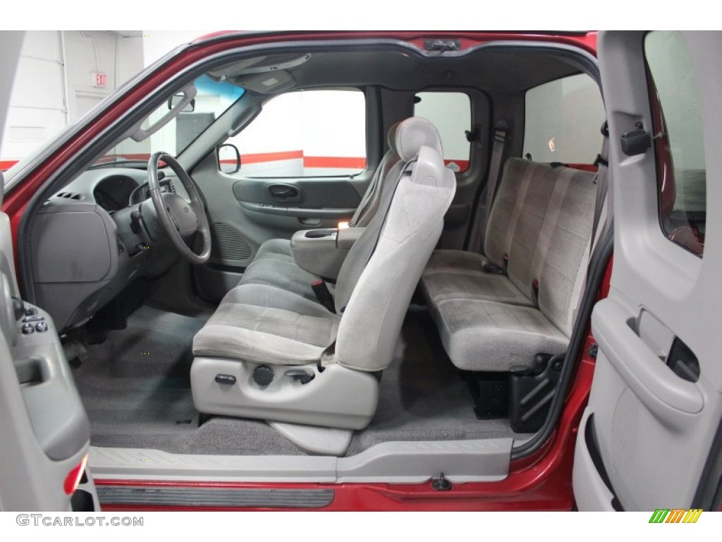Medium Graphite Interior 2002 Ford F150 XLT SuperCab 4x4 Photo #62099579