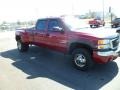 2004 Victory Red GMC Sierra 3500 SLT Crew Cab 4x4 Dually  photo #7