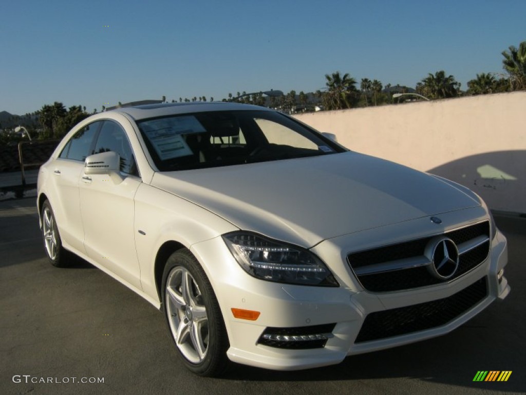 Diamond White Metallic 2012 Mercedes-Benz CLS 550 Coupe Exterior Photo #62100070