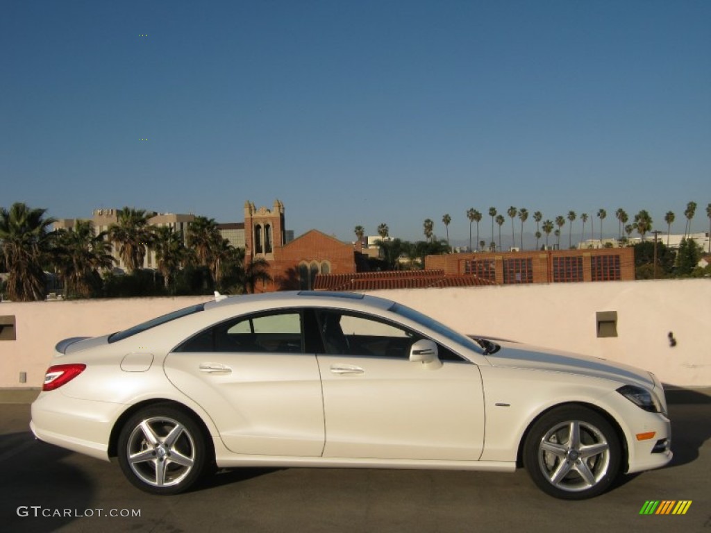 Diamond White Metallic 2012 Mercedes-Benz CLS 550 Coupe Exterior Photo #62100084