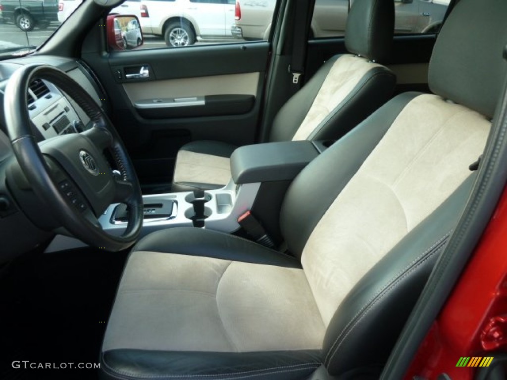 Black Leather/Stone Alcantara Interior 2009 Mercury Mariner V6 Premier 4WD Photo #62100762