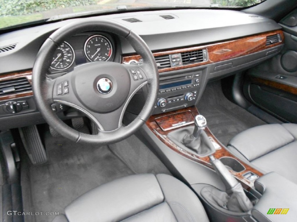 Black Interior 2008 BMW 3 Series 335i Convertible Photo #62103860