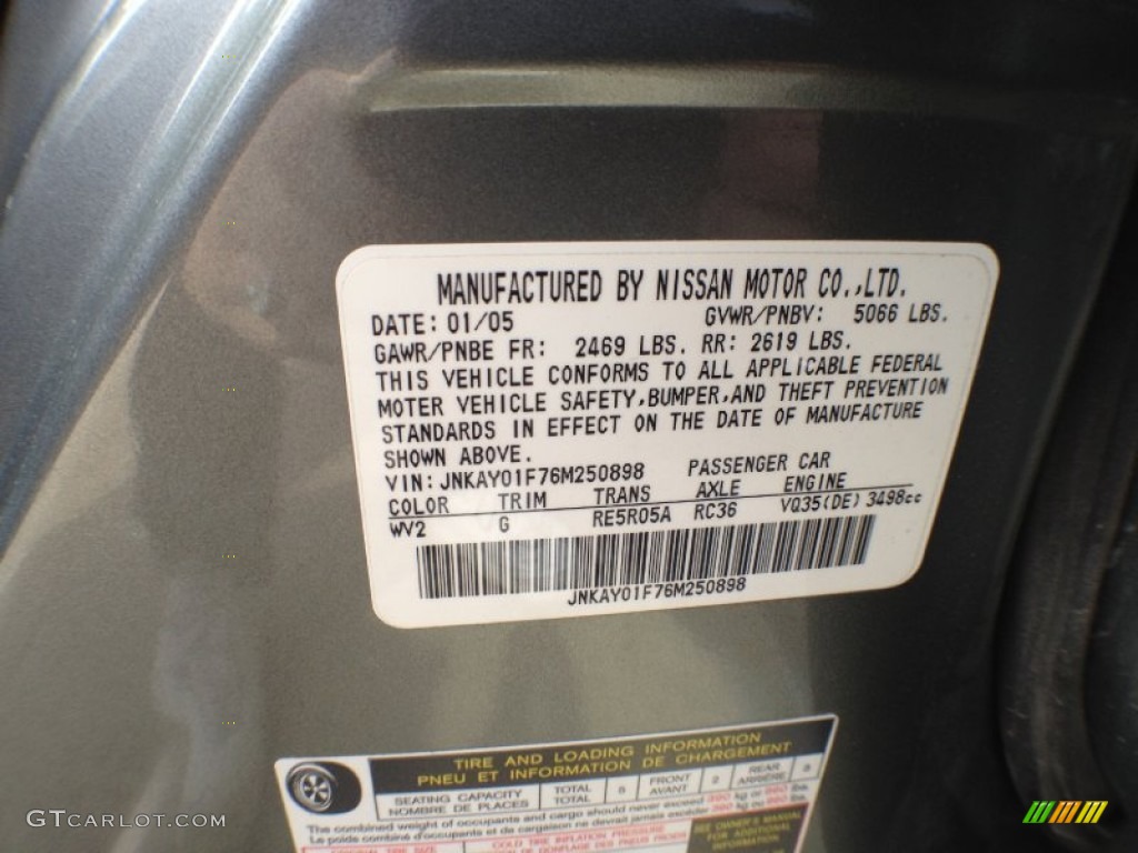 2006 M Color Code WV2 for Diamond Graphite Metallic Photo #62103902