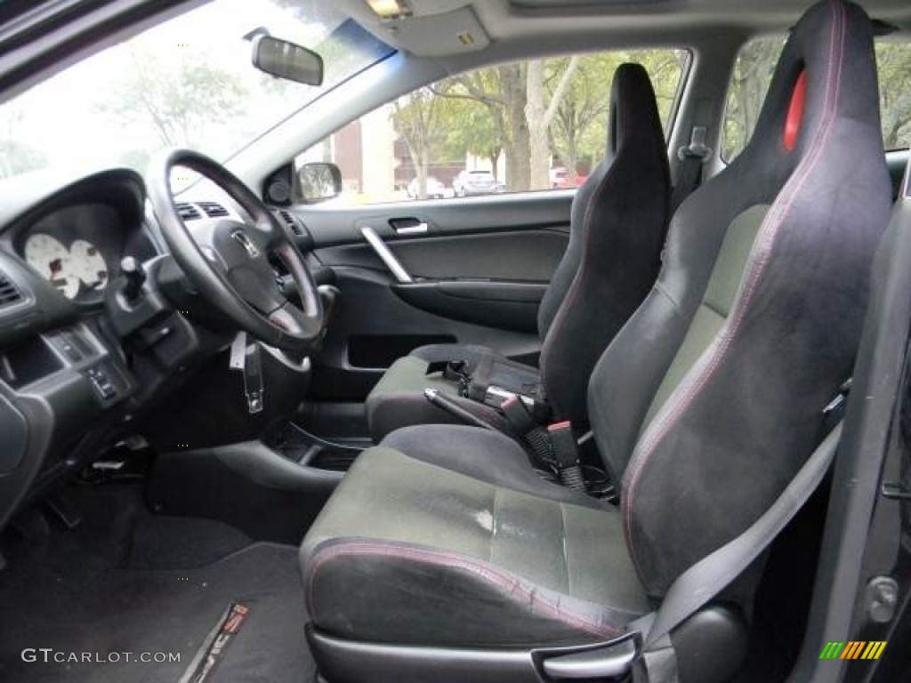 Black Interior 2005 Honda Civic Si Hatchback Photo #62107394