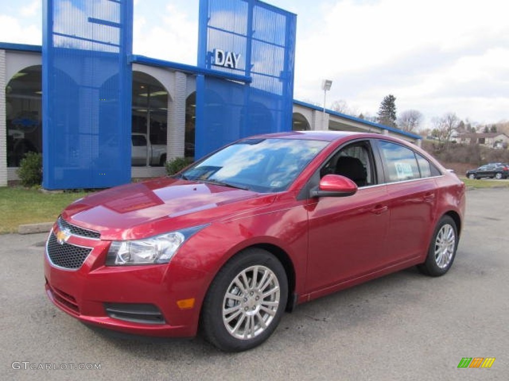 2012 Cruze Eco - Crystal Red Metallic / Jet Black photo #1