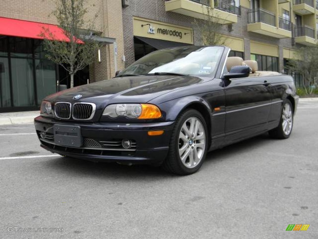 2002 3 Series 330i Convertible - Orient Blue Metallic / Beige photo #1