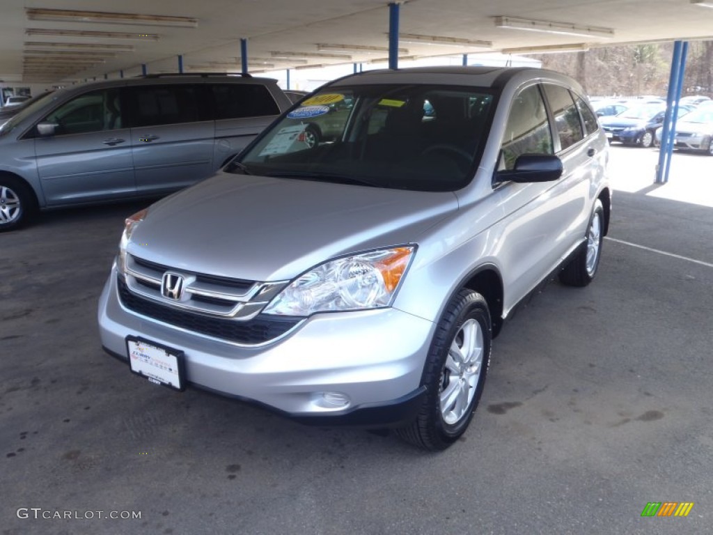 2010 CR-V EX AWD - Alabaster Silver Metallic / Black photo #28