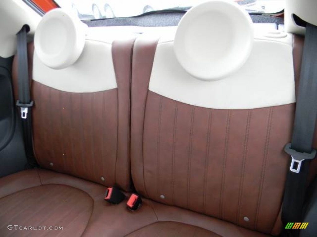 Pelle Marrone/Avorio (Brown/Ivory) Interior 2012 Fiat 500 Lounge Photo #62108364