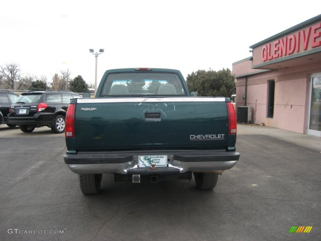 1998 C/K 3500 K3500 Silverado Crew Cab 4x4 - Meadow Green Metallic / Gray photo #10