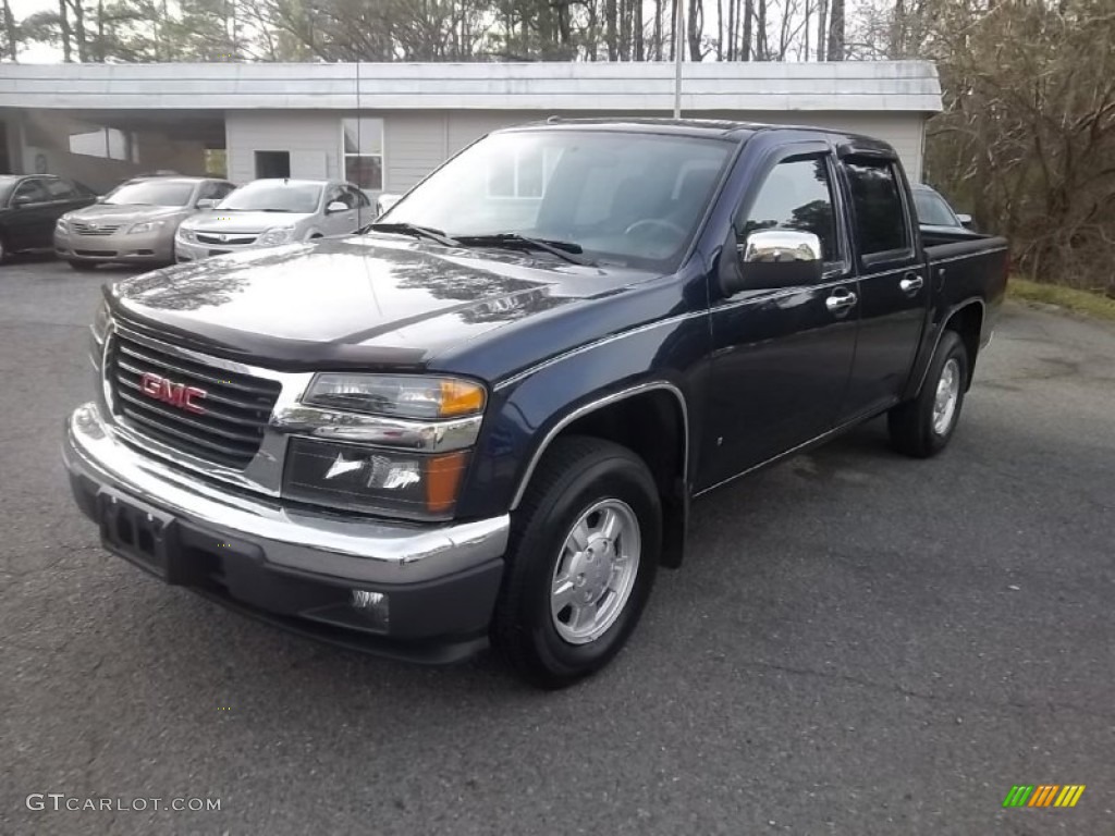 2007 Canyon SLE Crew Cab - Midnight Blue Metallic / Dark Pewter photo #7