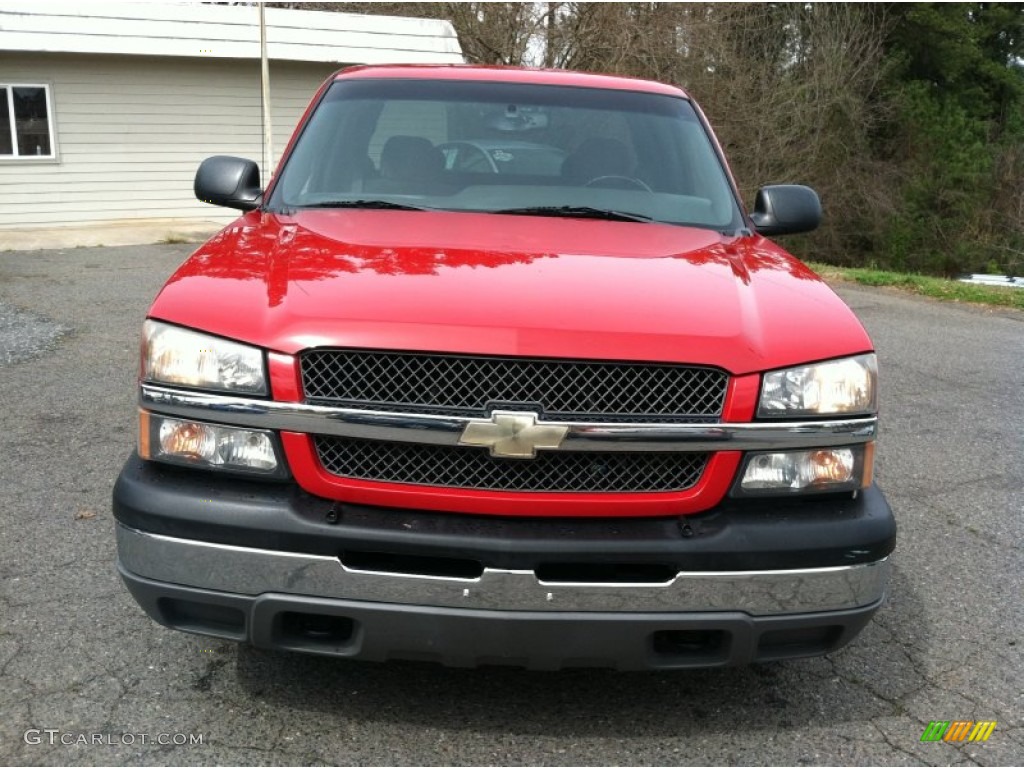 2004 Silverado 1500 LS Extended Cab - Victory Red / Dark Charcoal photo #8