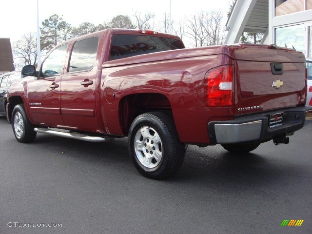 2007 Silverado 1500 LTZ Crew Cab - Sport Red Metallic / Light Cashmere/Ebony Black photo #5