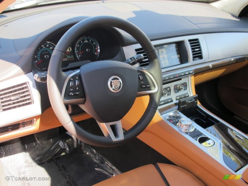 2012 Jaguar XF Supercharged London Tan/Warm Charcoal Dashboard Photo #62114624