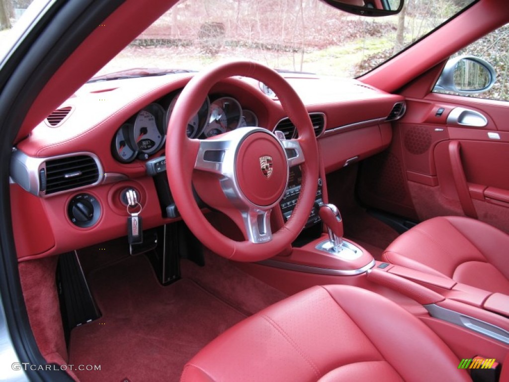 Carrera Red Interior 2011 Porsche 911 Turbo S Coupe Photo #62114899