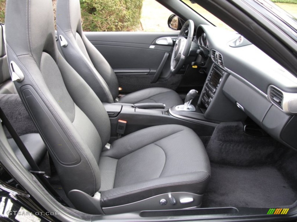 Black Interior 2009 Porsche 911 Carrera S Cabriolet Photo #62115039