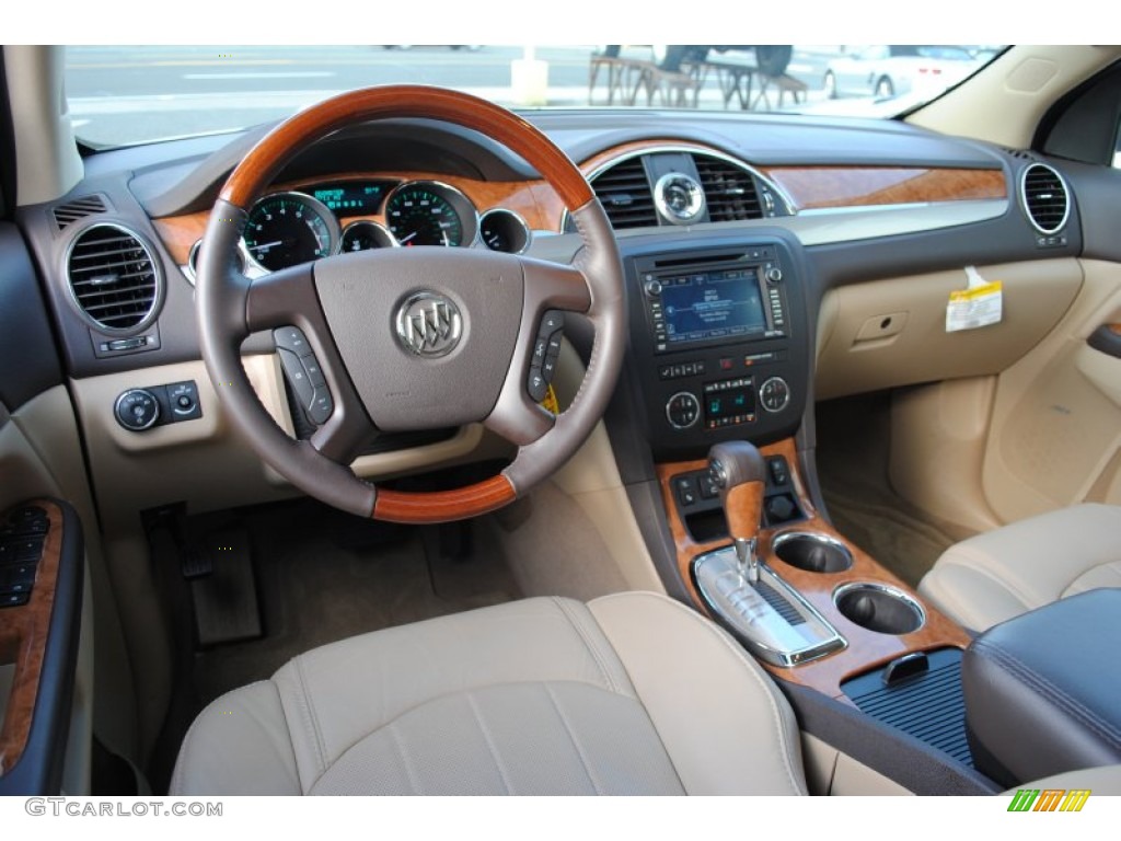 2012 Buick Enclave AWD Cashmere Dashboard Photo #62115515