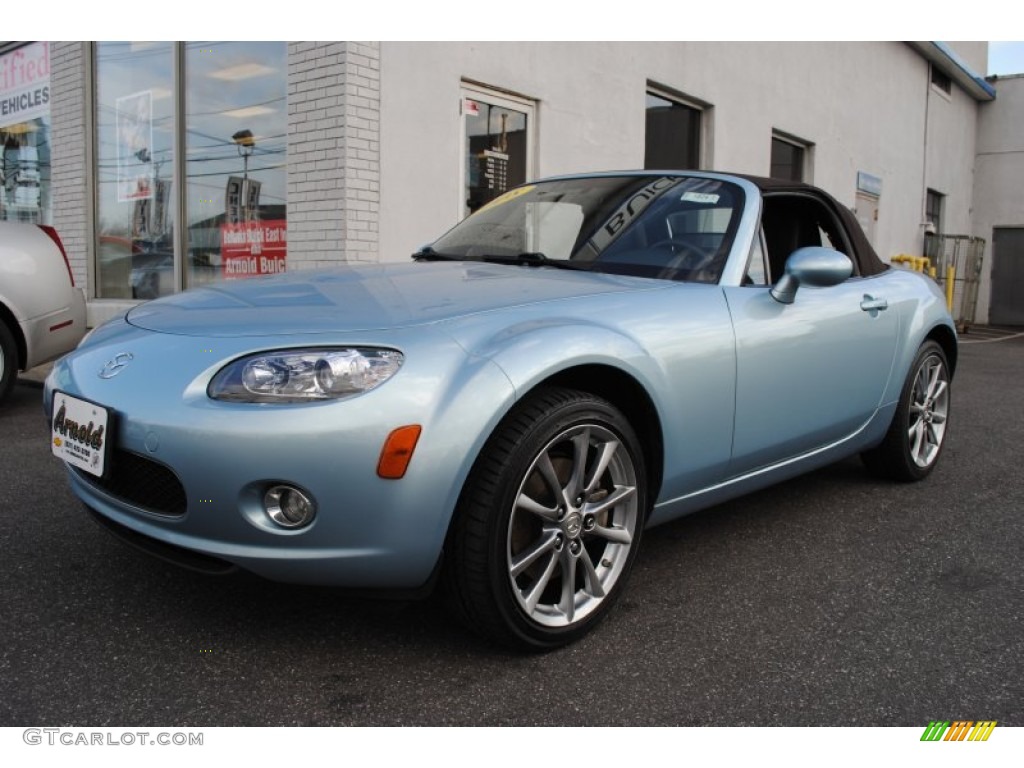 2008 MX-5 Miata Grand Touring Roadster - Icy Blue Metallic / Saddle Brown photo #1