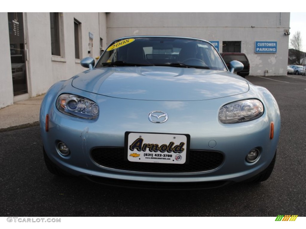 2008 MX-5 Miata Grand Touring Roadster - Icy Blue Metallic / Saddle Brown photo #2