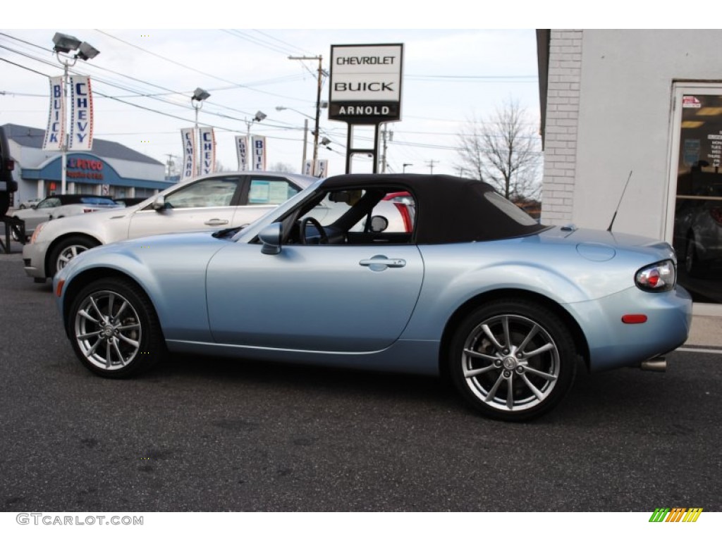 2008 MX-5 Miata Grand Touring Roadster - Icy Blue Metallic / Saddle Brown photo #3