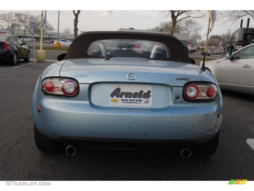 2008 MX-5 Miata Grand Touring Roadster - Icy Blue Metallic / Saddle Brown photo #5