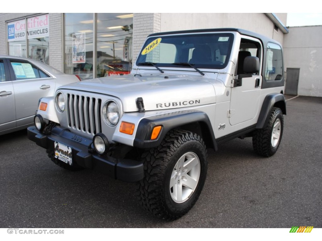 2004 Wrangler Rubicon 4x4 - Bright Silver Metallic / Dark Slate Gray photo #1