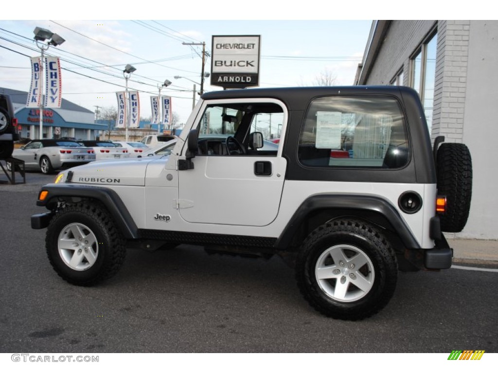 2004 Wrangler Rubicon 4x4 - Bright Silver Metallic / Dark Slate Gray photo #3
