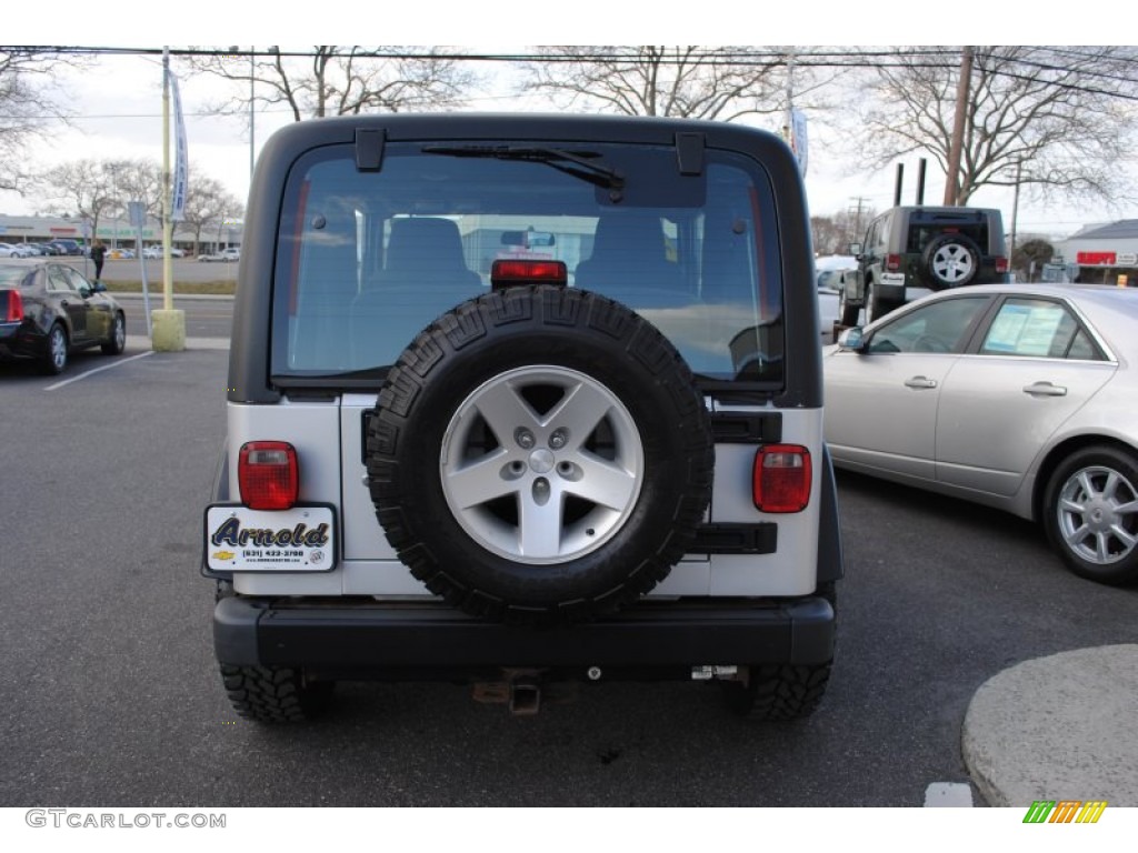 2004 Wrangler Rubicon 4x4 - Bright Silver Metallic / Dark Slate Gray photo #5
