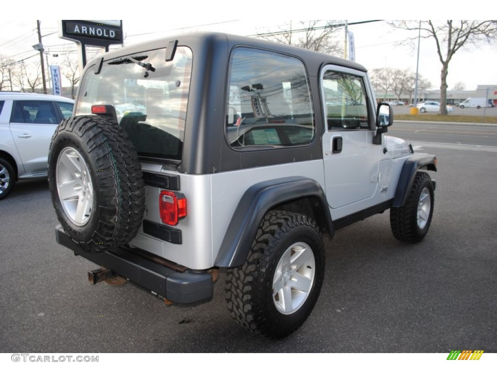 2004 Wrangler Rubicon 4x4 - Bright Silver Metallic / Dark Slate Gray photo #6