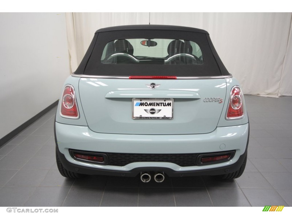 2012 Cooper S Convertible - Ice Blue / Carbon Black photo #9