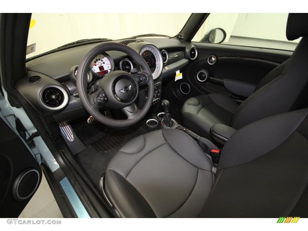 Carbon Black Interior 2012 Mini Cooper S Convertible Photo #62117939